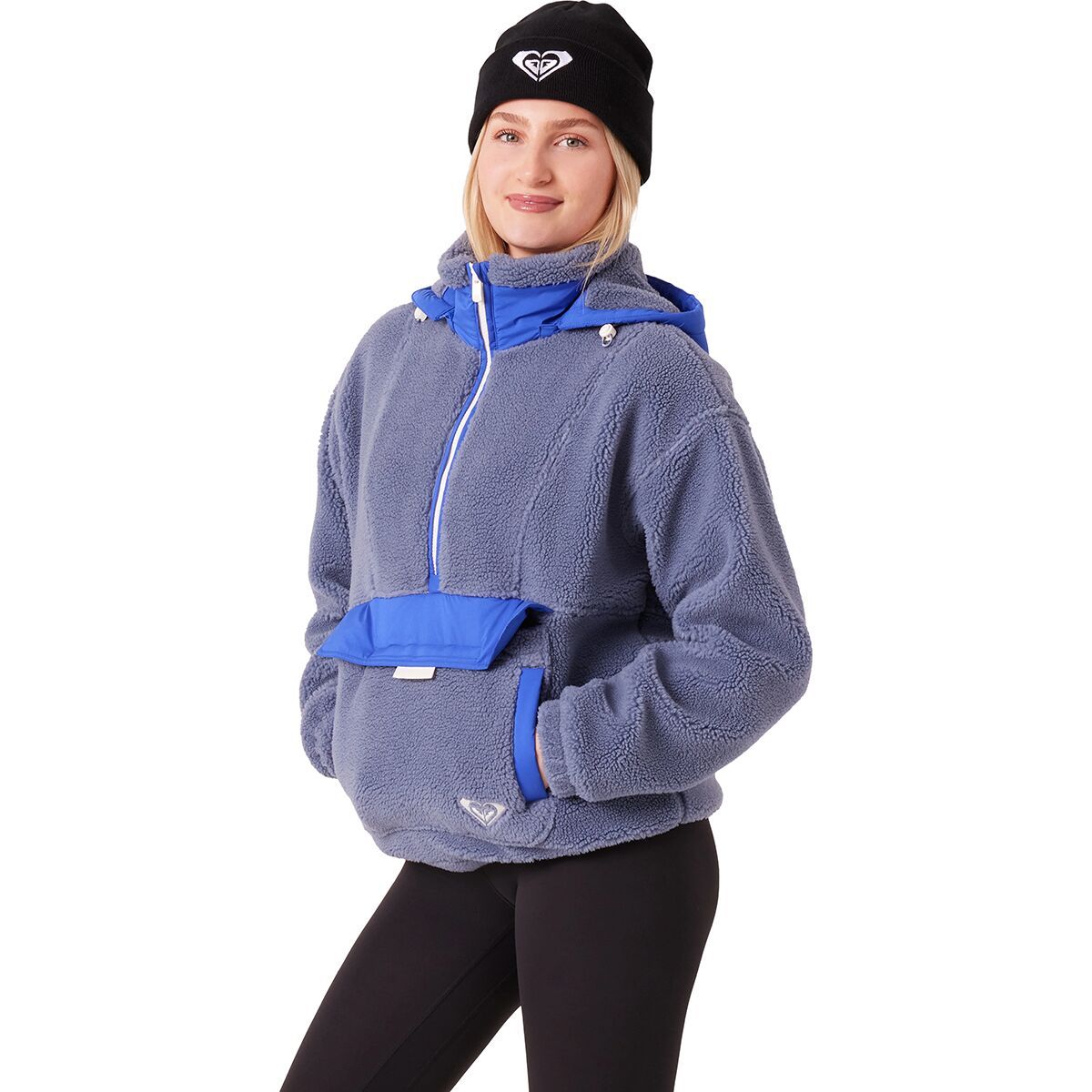 Image of Roxy Rita 1/2-Zip Sherpa Anorak - Women's Windy, L
