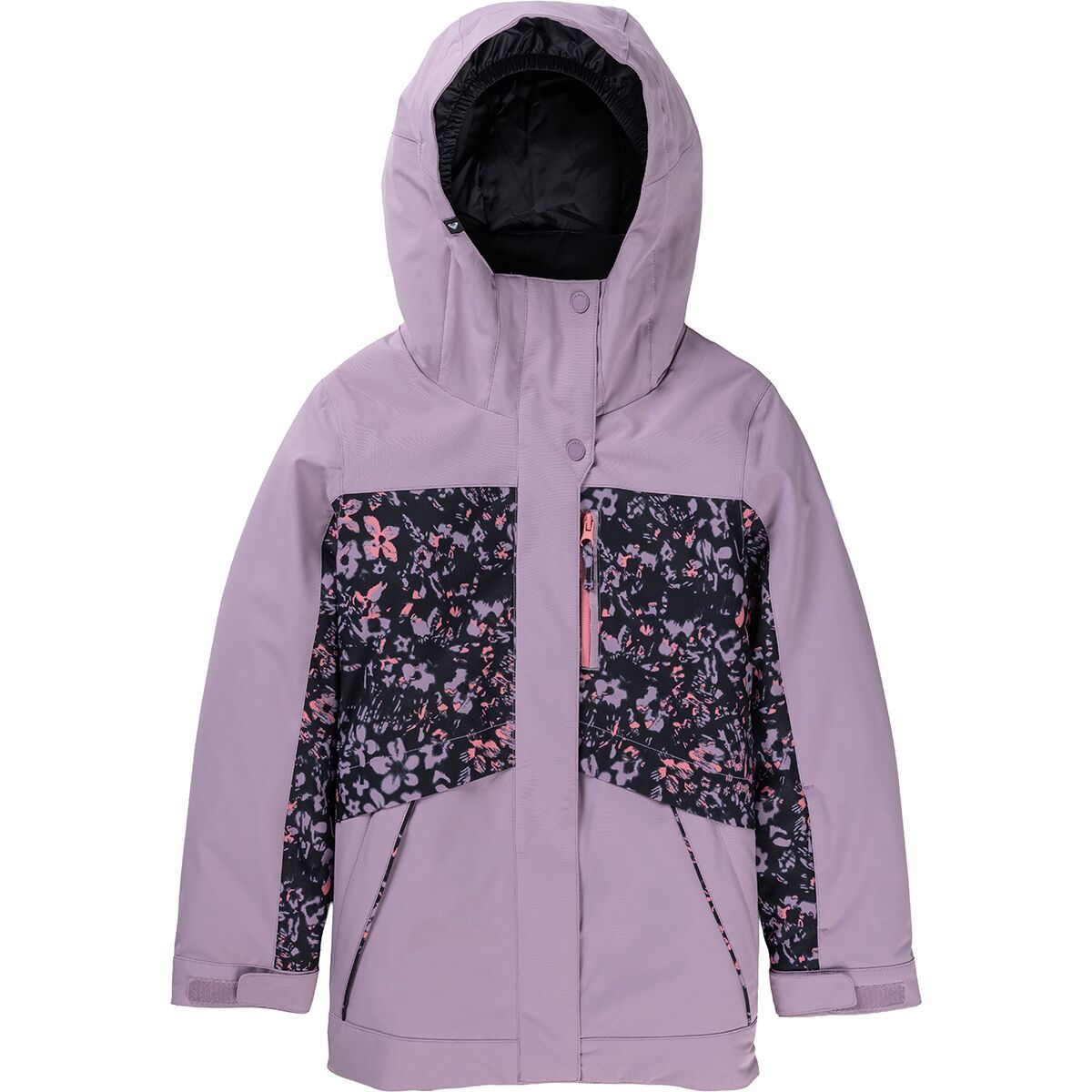 Image of Roxy Floral Block Parka - Girls' Discreet Mauve, XL(16)