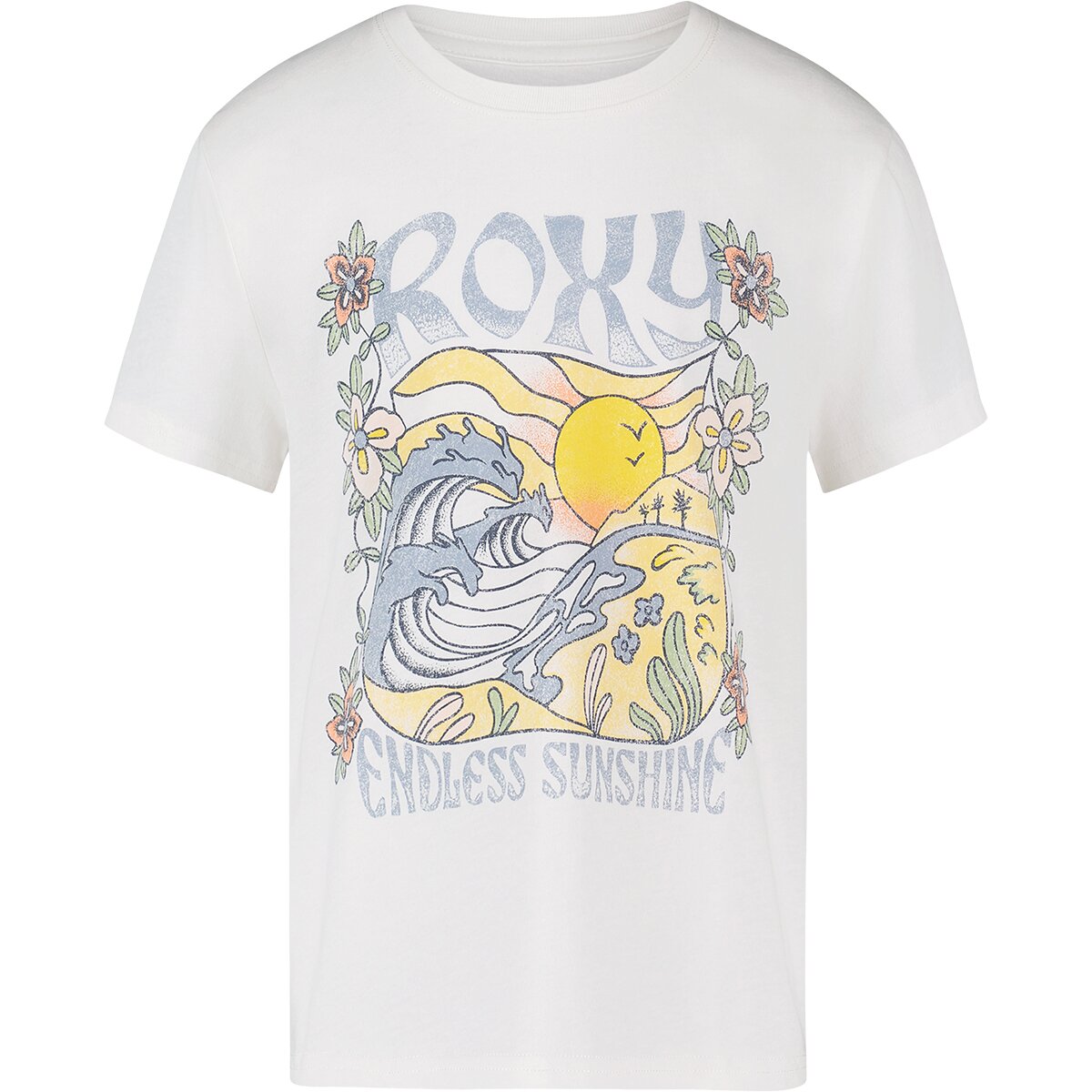 Image of Roxy Endless Sunshine Short-Sleeve T-Shirt - Girls' Egret, M(8/10)
