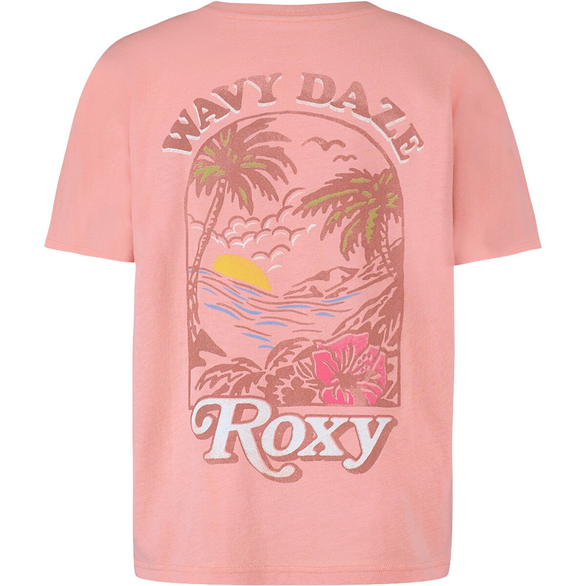 Image of Roxy Wavy Daze Oversized T-Shirt - Girls' Cozy Peach, L(12/14)