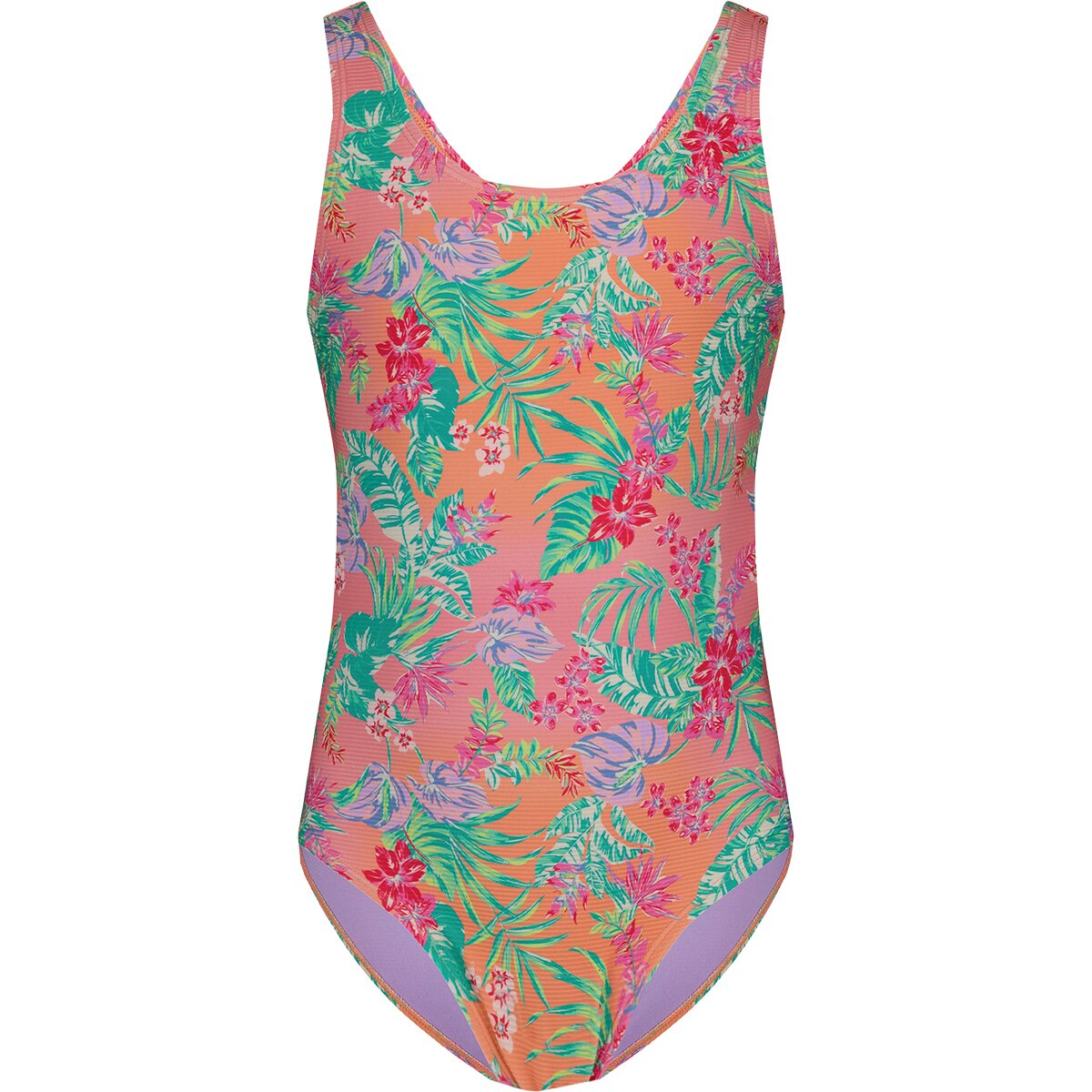 Image of Roxy Coastal Breeze One-Piece Swimsuit - Girls' Peach Pink, 14