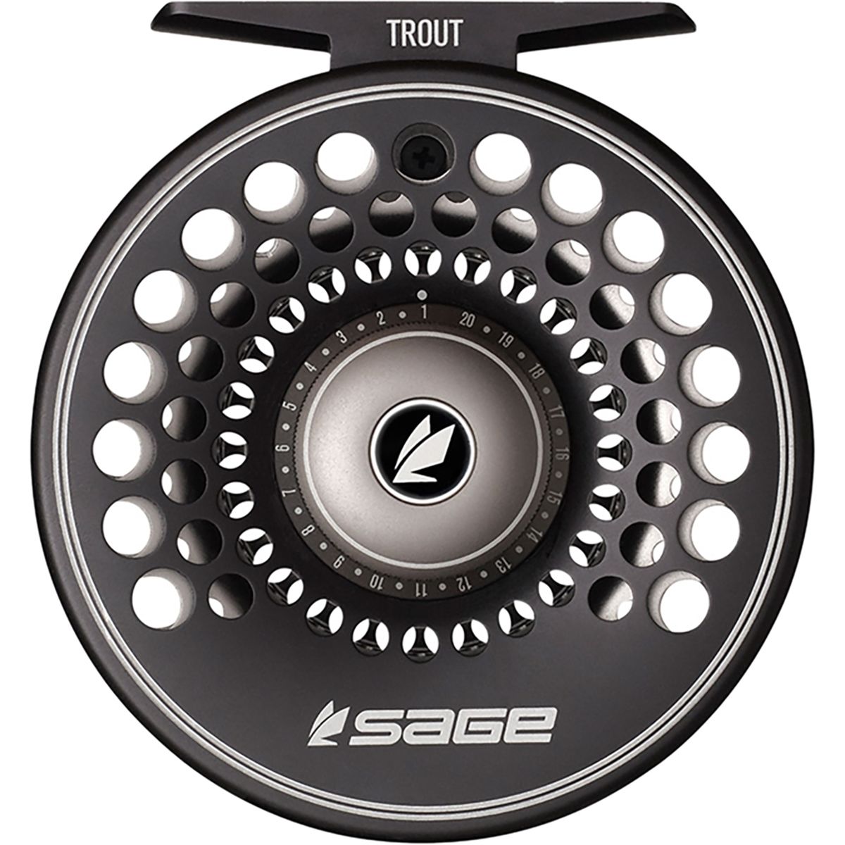 Image of Sage Trout Fly Reel Stealth/Silver, 2/3/4wt
