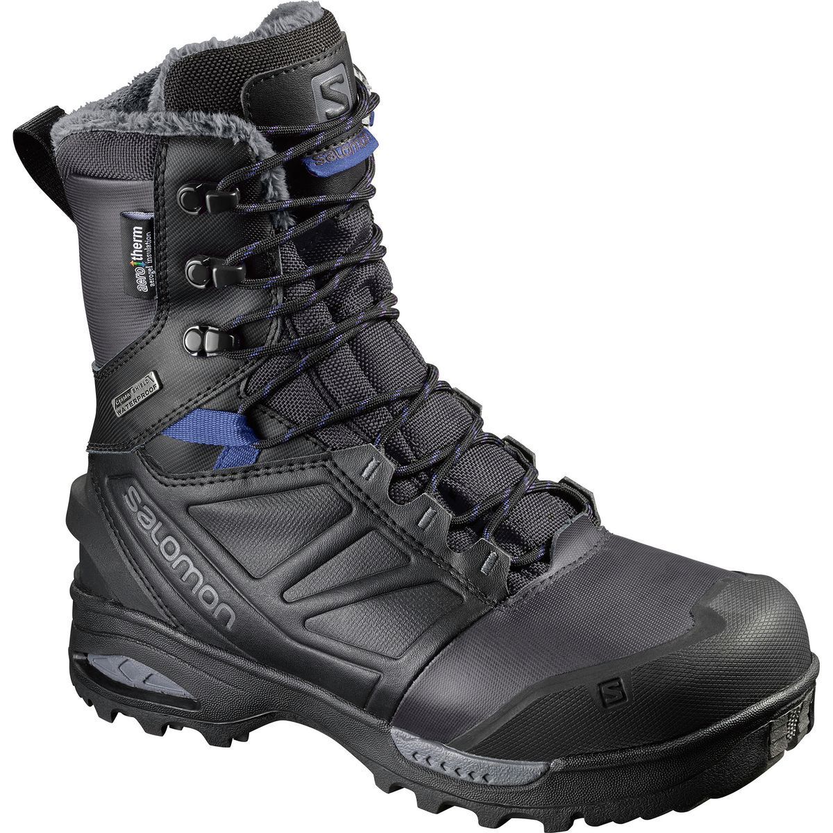 Image of Salomon Toundra Pro CSWP Boot - Women's Phantom/Black/Amparo Blue, US 7.5/UK 6.0