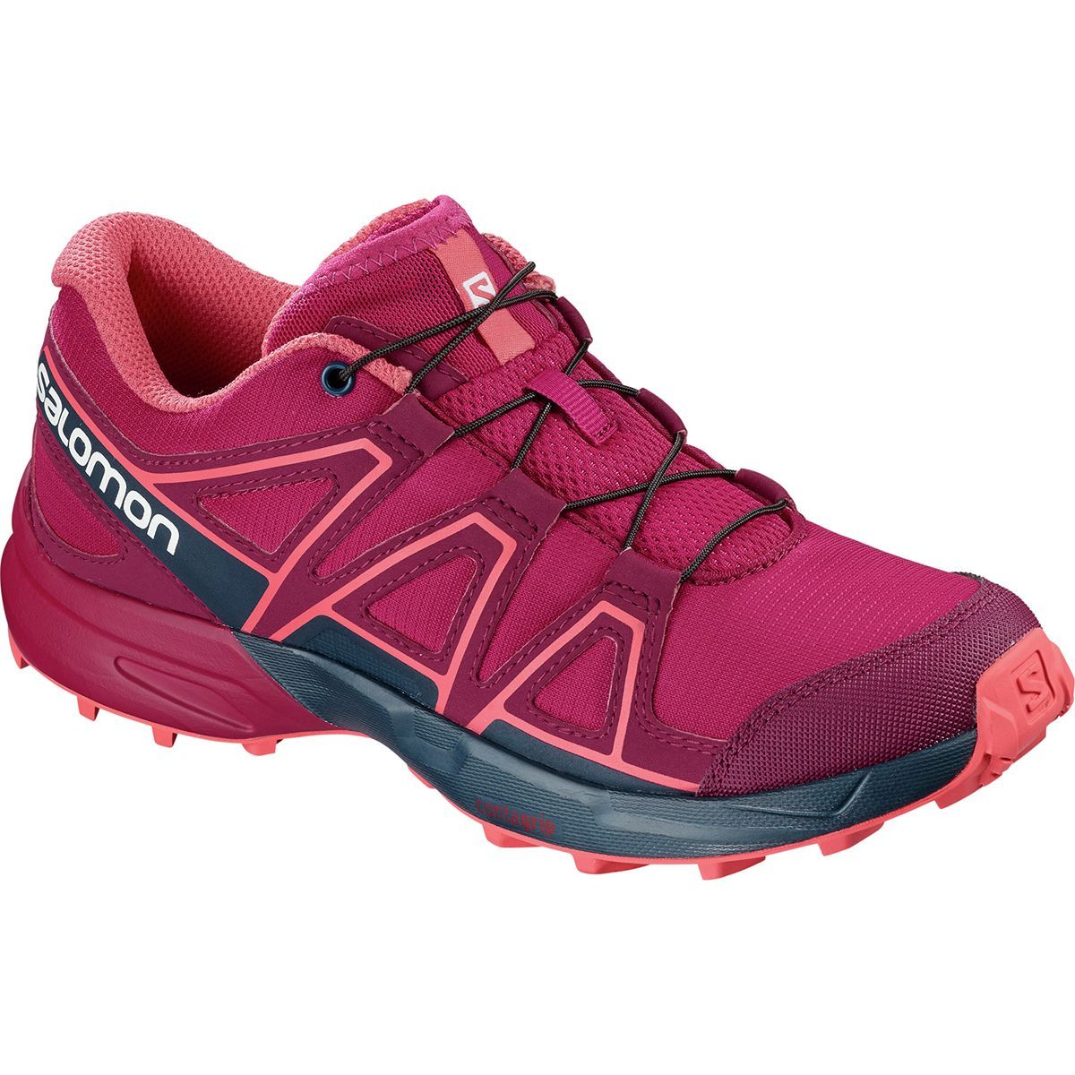 Salomon Speedcross J Hiking Shoe - Girls' Cerise/Navy Blazer/Dubarry, 5.0
