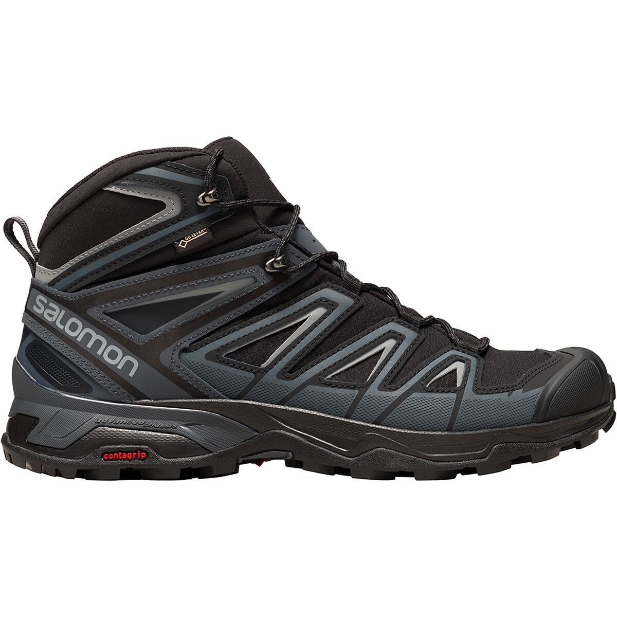 Salomon X Ultra 3 Mid GTX Hiking Boot - Men's Black/India Ink/Monument, US 12.5/UK 12.0