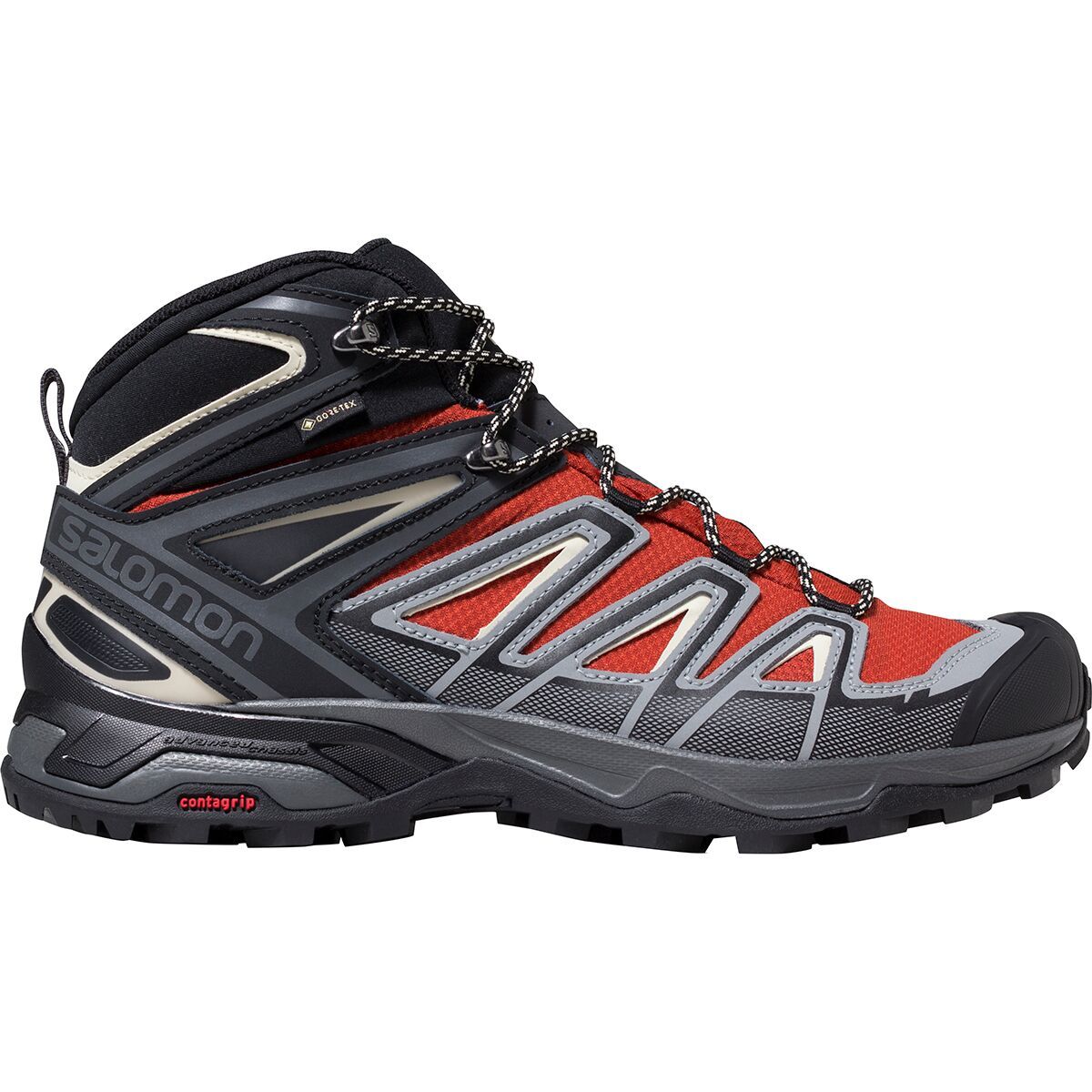 Salomon X Ultra 3 Mid GTX Hiking Boot - Men's Burnt Brick/Black/Bleached Sand, US 12.5/UK 12.0