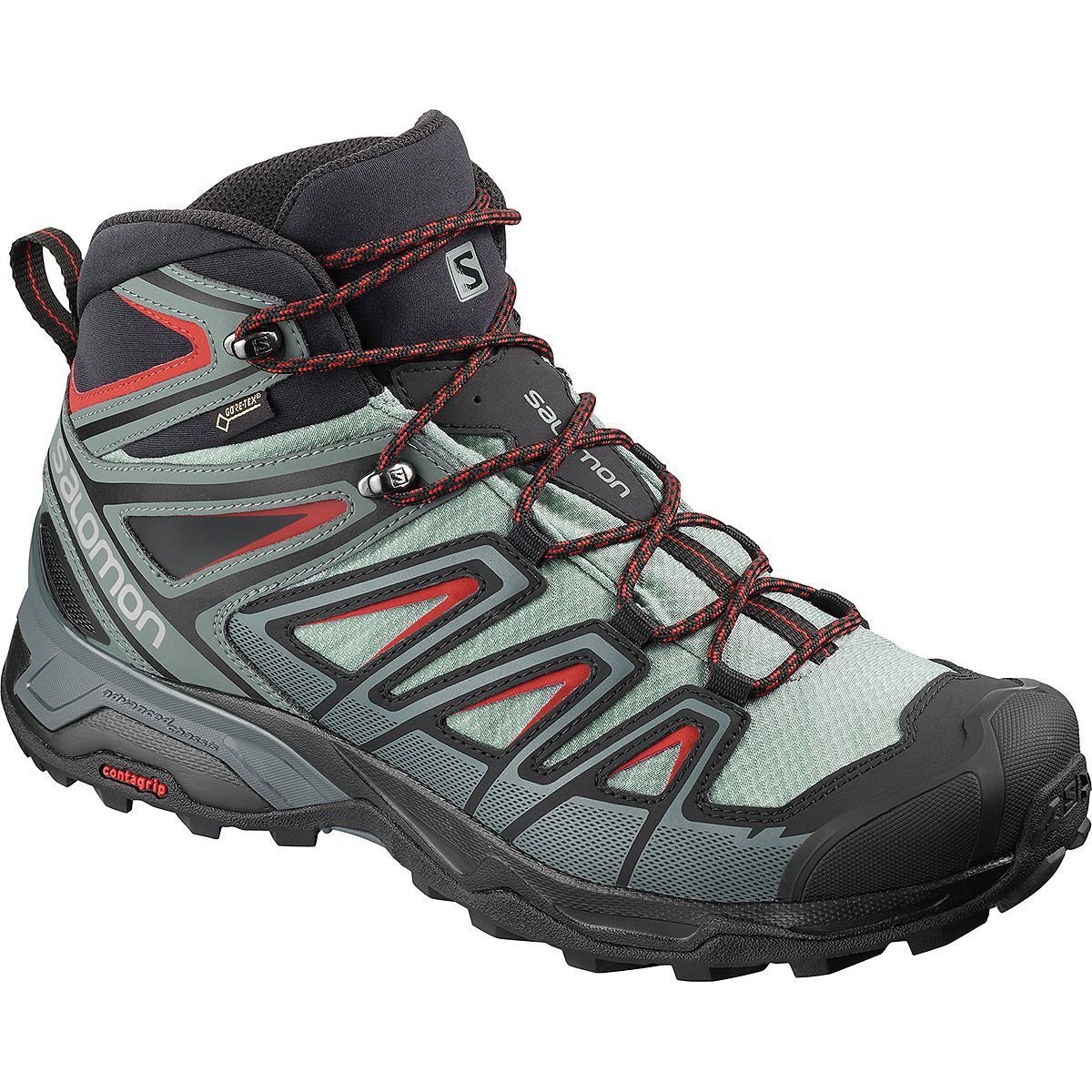 Salomon X Ultra 3 Mid GTX Hiking Boot - Men's Lead/Stormy Weather/Bossa Nova, US 9.0/UK 8.5