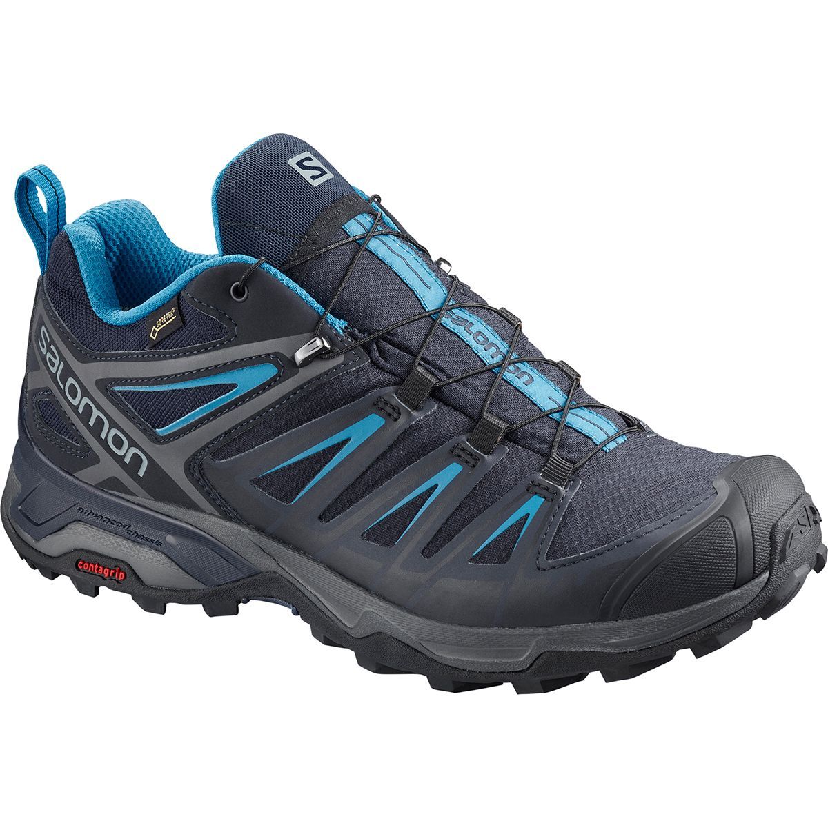 Salomon X Ultra 3 GTX Hiking Shoe - Men's Graphite/Night Sky/Hawaiian Surf, US 13.0/UK 12.5