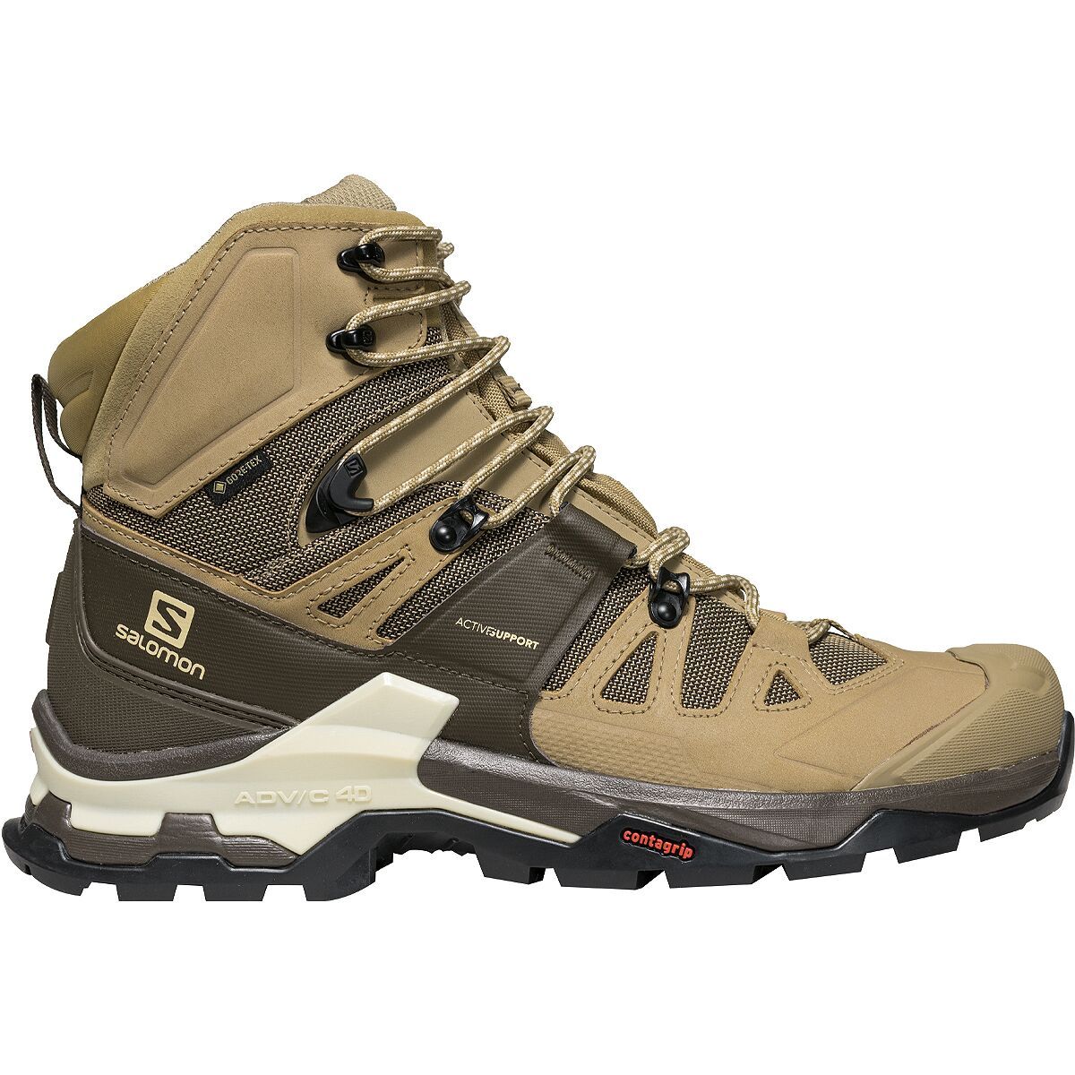 Salomon Quest 4 GTX Backpacking Boot - Men's Kelp/Wren/Bleached Sand, US 7.5/UK 7.0