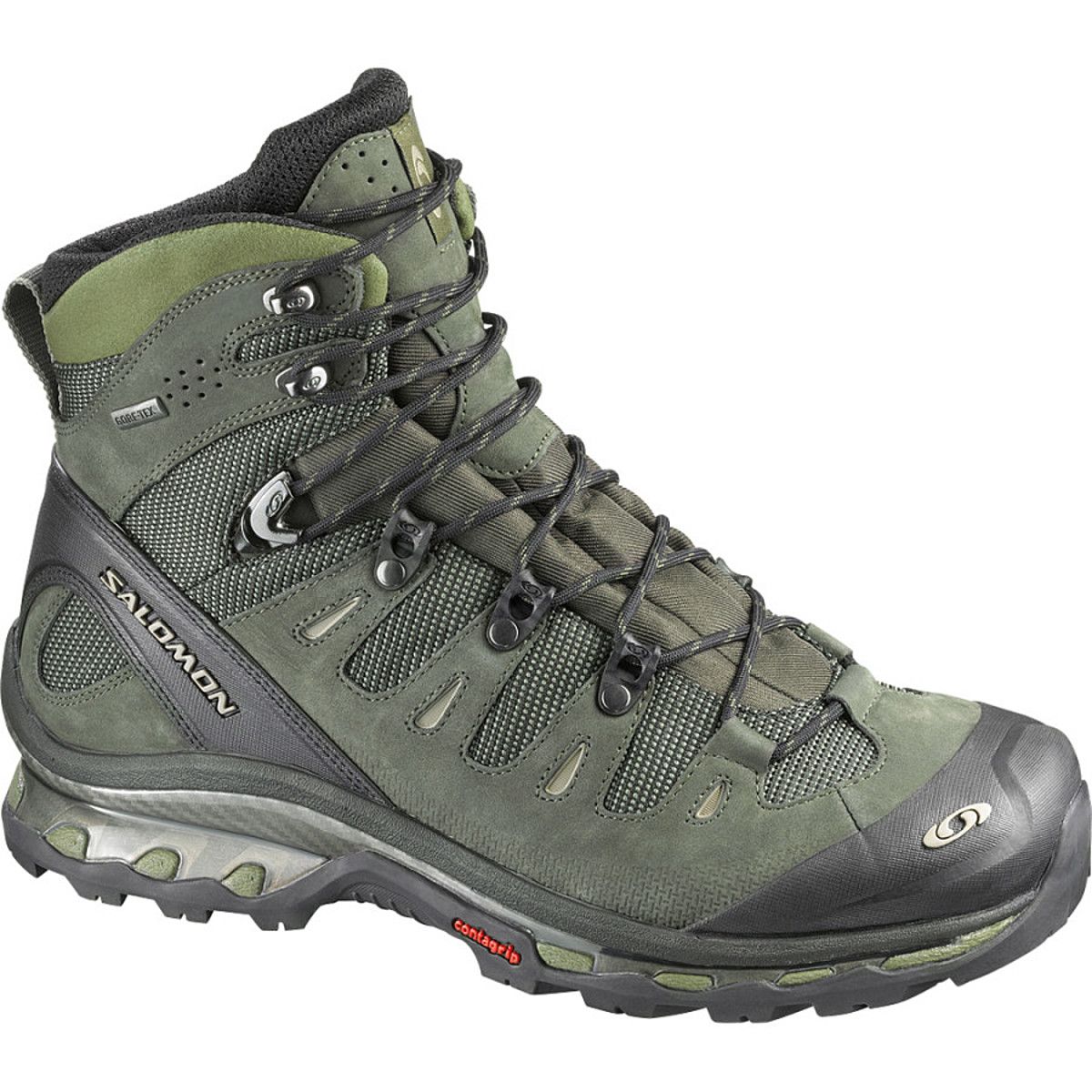 Salomon Quest 4 GTX Backpacking Boot - Men's Olive/Dark Olive/Black, US 9.0/UK 8.5
