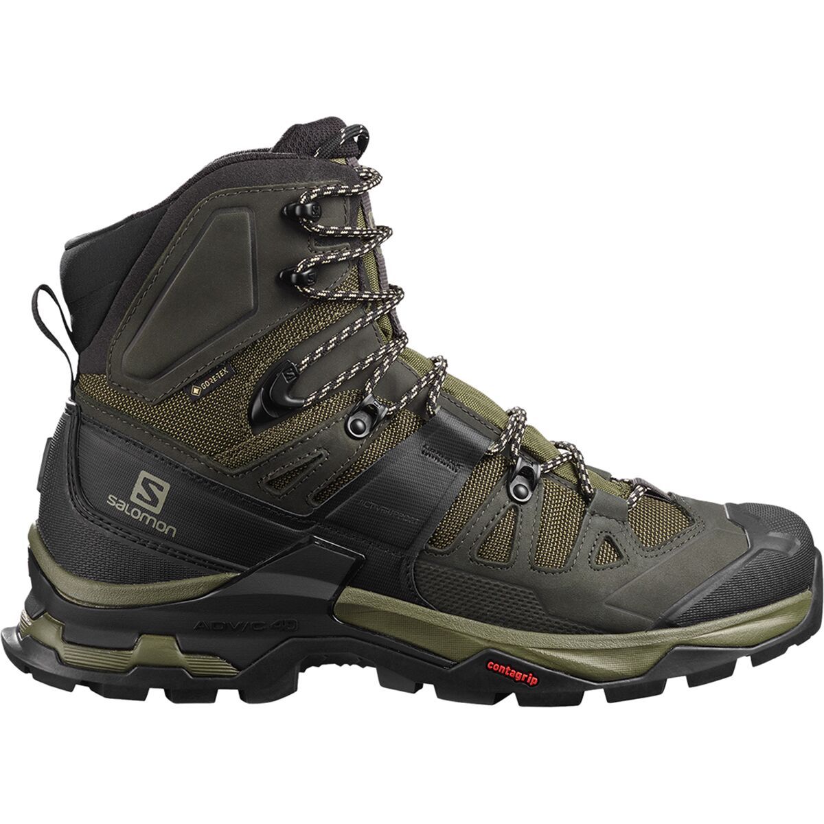 Image of Salomon Quest 4 GTX Backpacking Boot - Men's Olive Night/Peat/Safari, US 12.0/UK 11.5