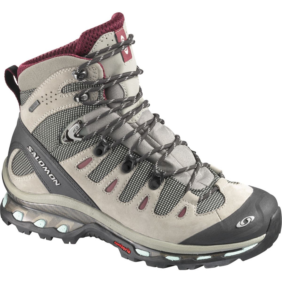 Salomon Quest 4 GTX Boot - Women's Titanium/Dark Titanium/Bordeaux, US 7.0/UK 5.5