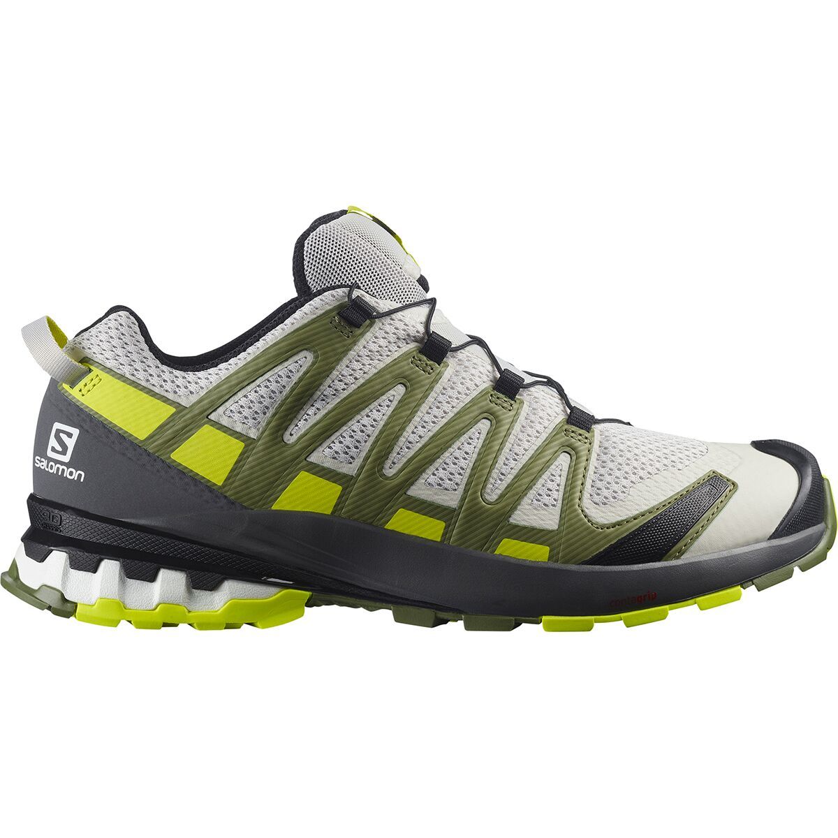 Salomon XA Pro 3D V8 Shoe - Men's Lunar Rock/Evening Primrose/Olivine, US 10.5/UK 10.0
