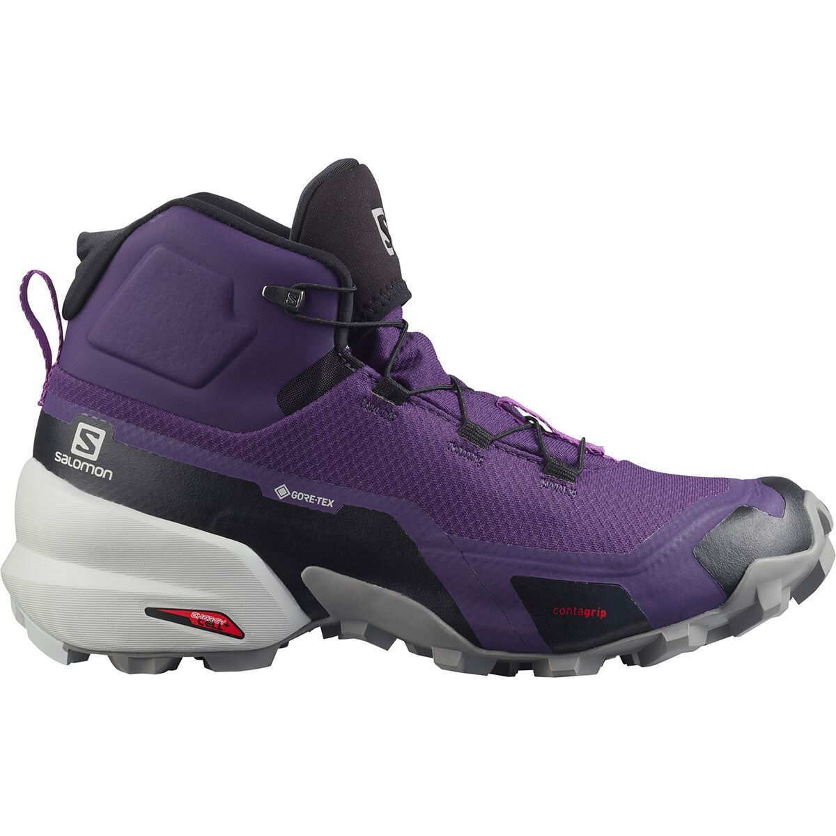 Salomon Cross Hike Mid GTX Boot - Women's Grape Juice/Frost Gray/Royal Lilac, US 10.0/UK 8.5