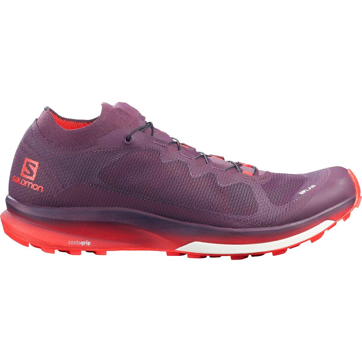 Salomon S/Lab Ultra 3 Trail Running Shoe - Men's Maverick/Racing Red S05/Maverick, US 8.5/UK 8.0