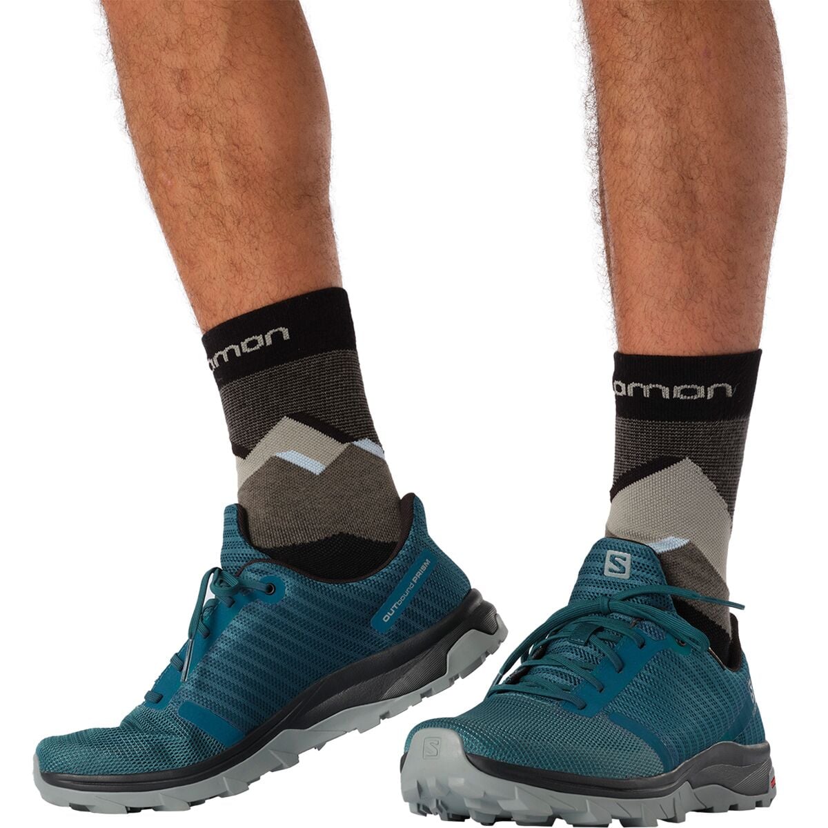  Salomon Outbound Prism Gore-TEX Hiking Shoes for Men Climbing,  Legion Blue/Mallard Blue/Monument, 8