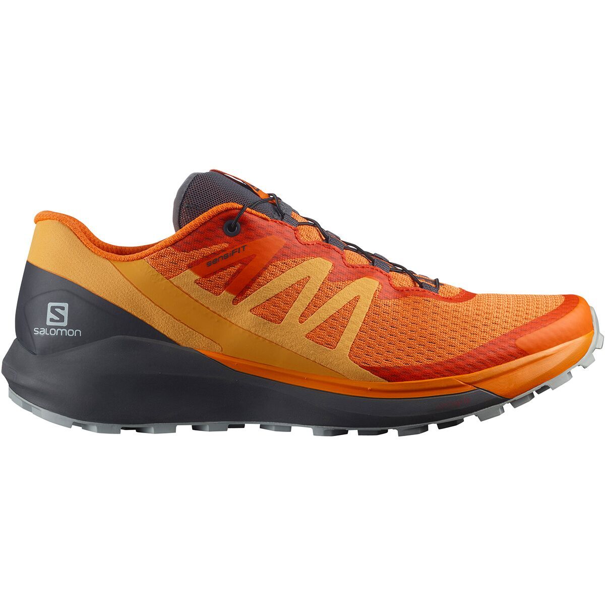 Salomon Sense Ride 4 Trail Running Shoe - Men's Vibrant Orange/Ebony/Quarry, US 10.5/UK 10.0