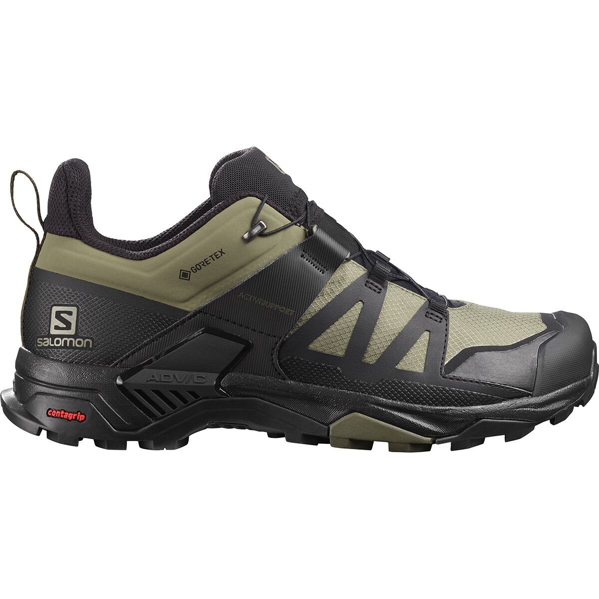 Salomon X Ultra 4 GTX Hiking Shoe - Men's Deep Lichen Green/Black/Olive Night, US 12.0/UK 11.5