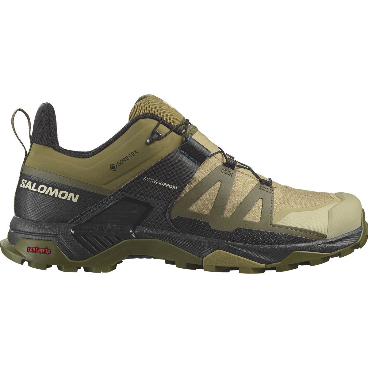Salomon X Ultra 4 GTX Hiking Shoe - Men's Slate Green/Olive Night/Black, US 9.5/UK 9.0