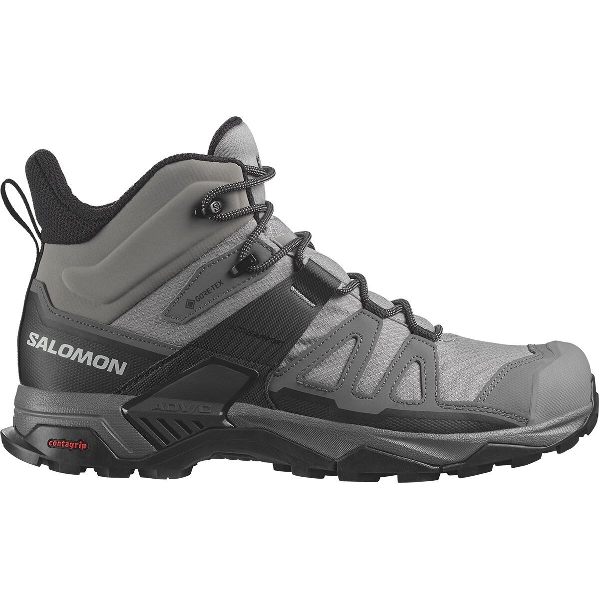 Salomon X Ultra 4 Mid GTX Hiking Shoe - Men's Sharkskin/Quiet Shade/Black, US 13.0/UK 12.5