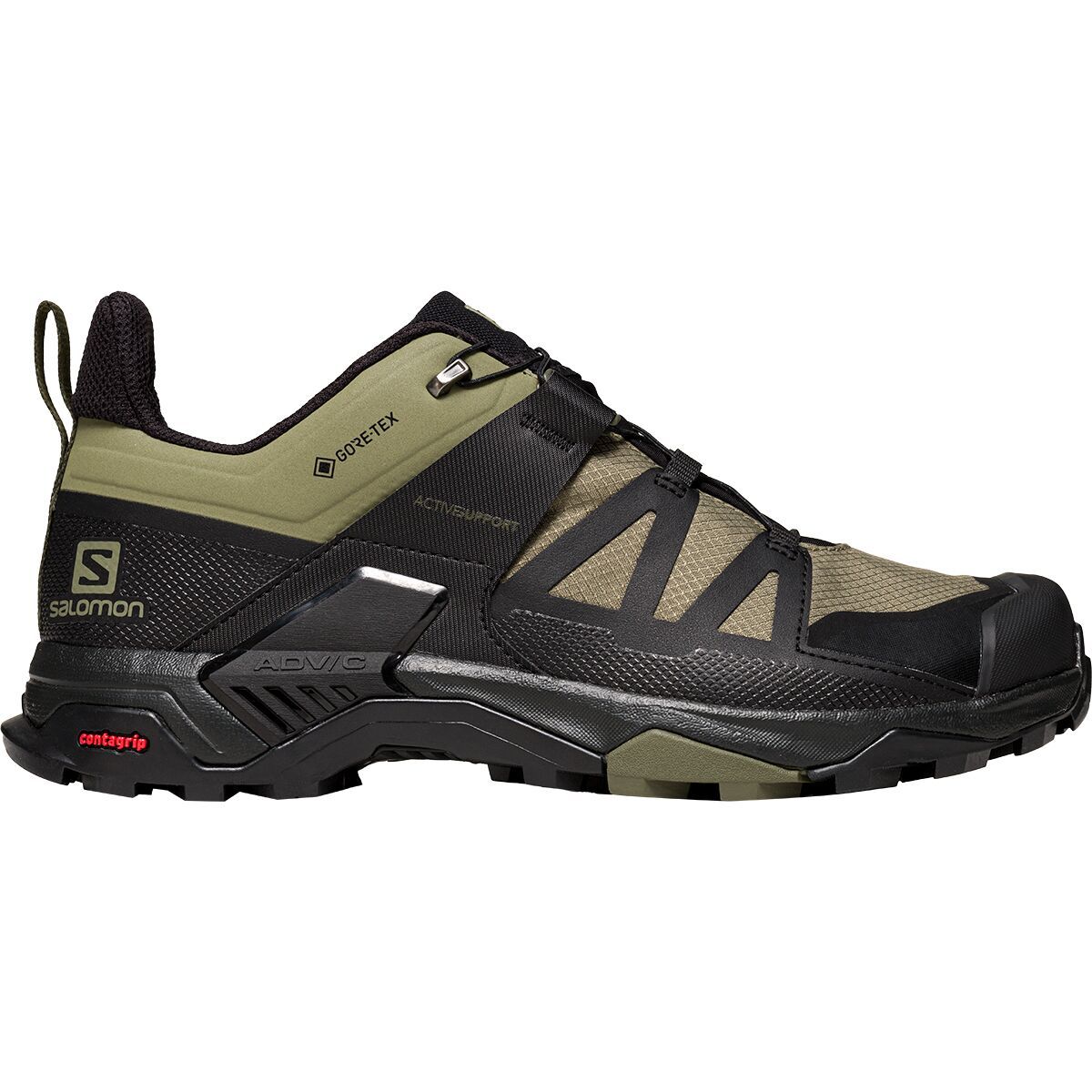 Salomon X Ultra 4 GTX Wide Hiking Shoe - Men's Deep Lichen Green/Black/Olive Night, US 13.0/UK 12.5