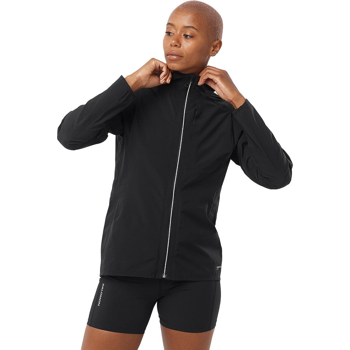 Image of Salomon Bonatti Trail Waterproof Jacket - Women's Deep Black, L