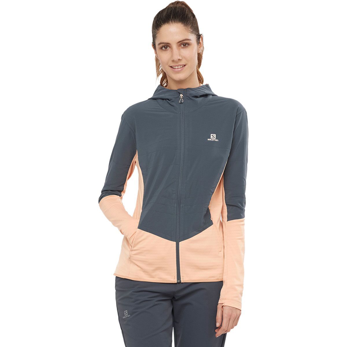 Salomon Outline All Season Hybrid Jacket - Women's Sirocco/Ebony, M