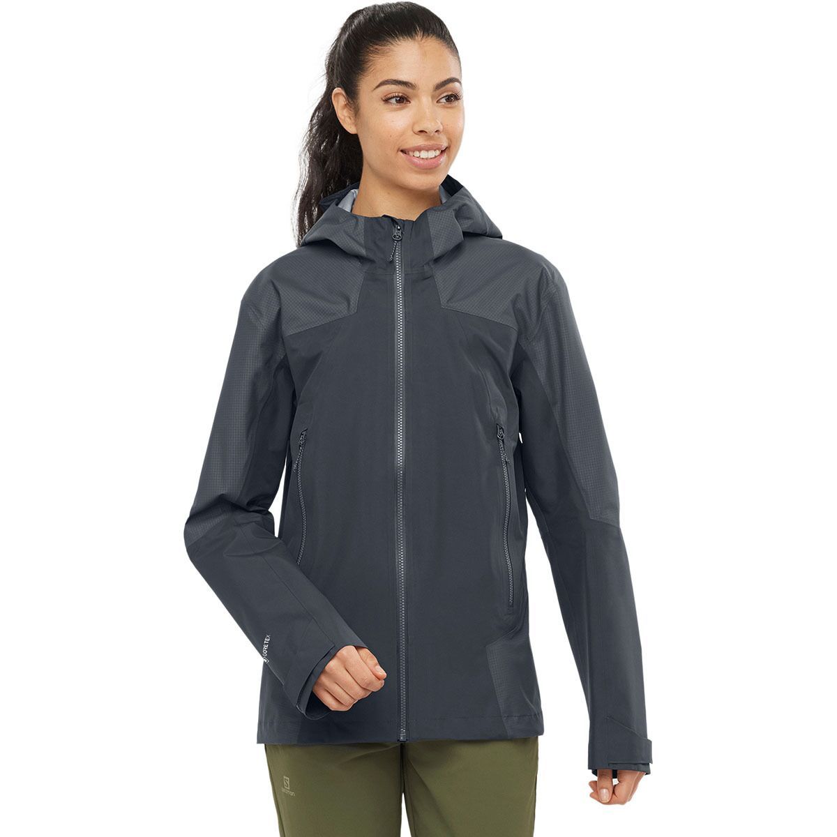 Image of Salomon Outline Gore-Tex Hybrid Jacket - Women's Ebony, XS