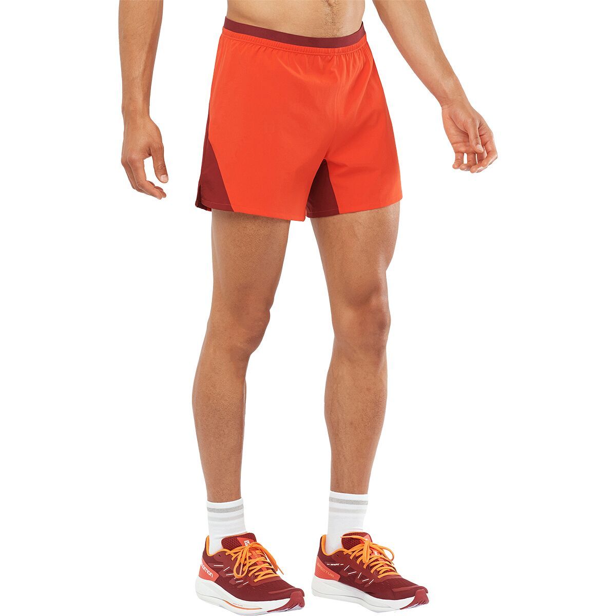 Salomon Cross 5in Short - Men's Fiery Red Cabernet, XXL