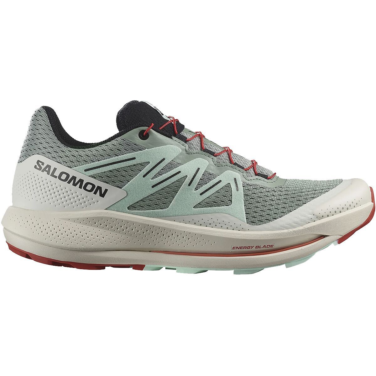 Salomon Pulsar Trail Running Shoe - Men's Lily Pad Bleached Aqua Hot Sauce, US 7.5/UK 7.0