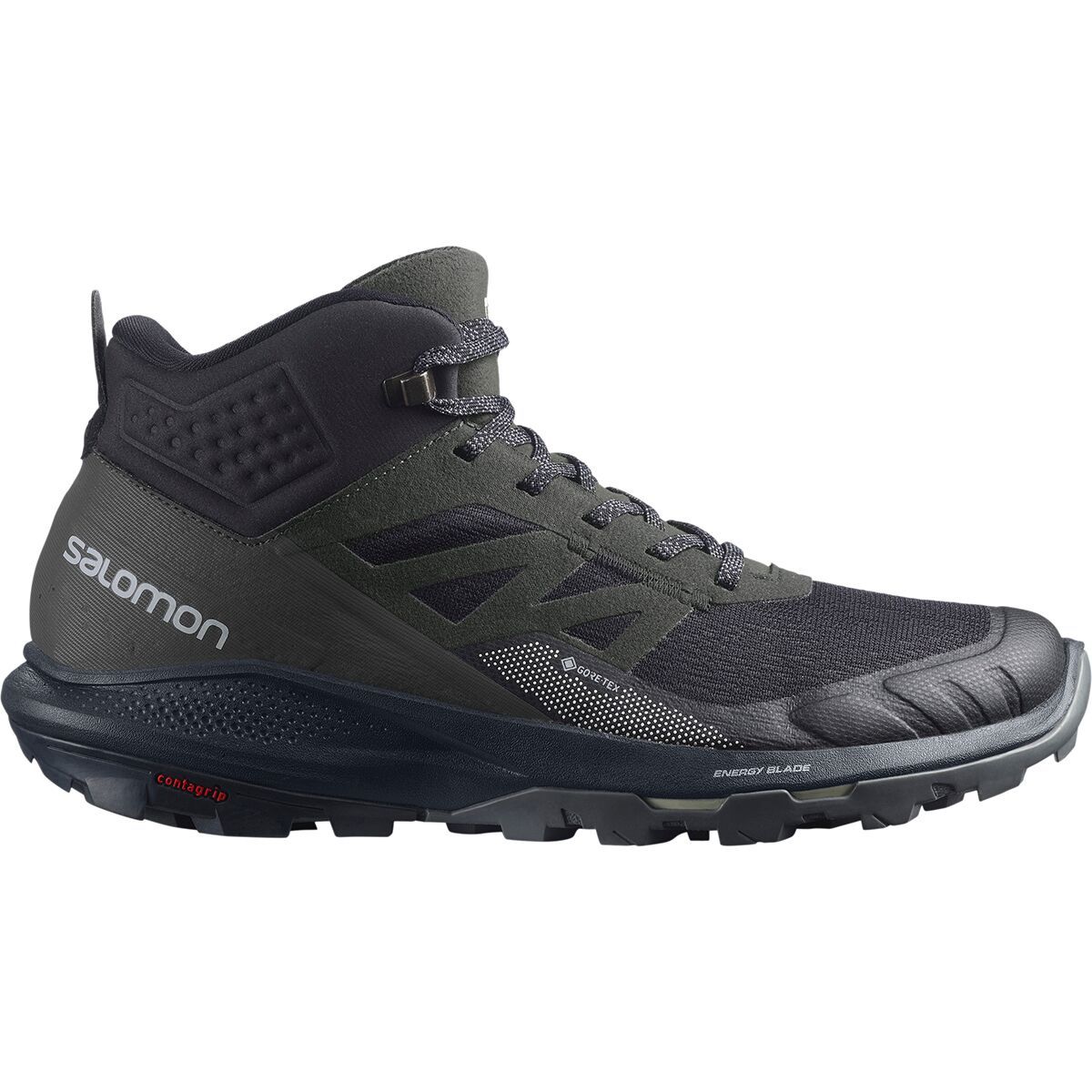 Salomon Outpulse Mid GTX Hiking Boot - Men's Black/Ebony/Vanilla Ice, US 9.5/UK 9.0