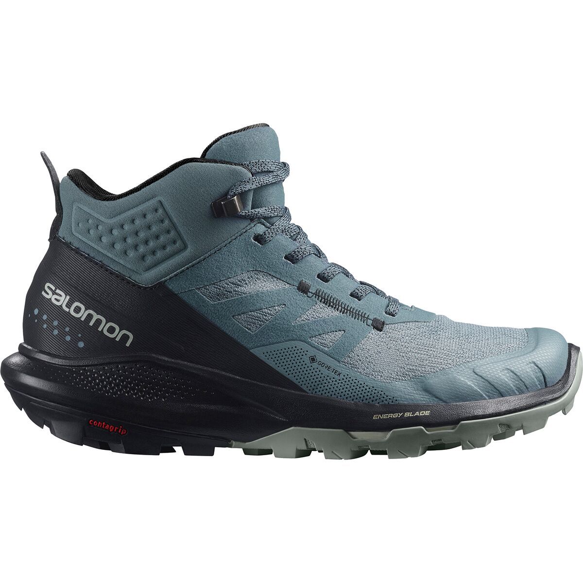 Salomon Outpulse Mid GTX Hiking Boot - Women's Stormy Weather/Black/Wrought Iron, US 10.5/UK 9.0