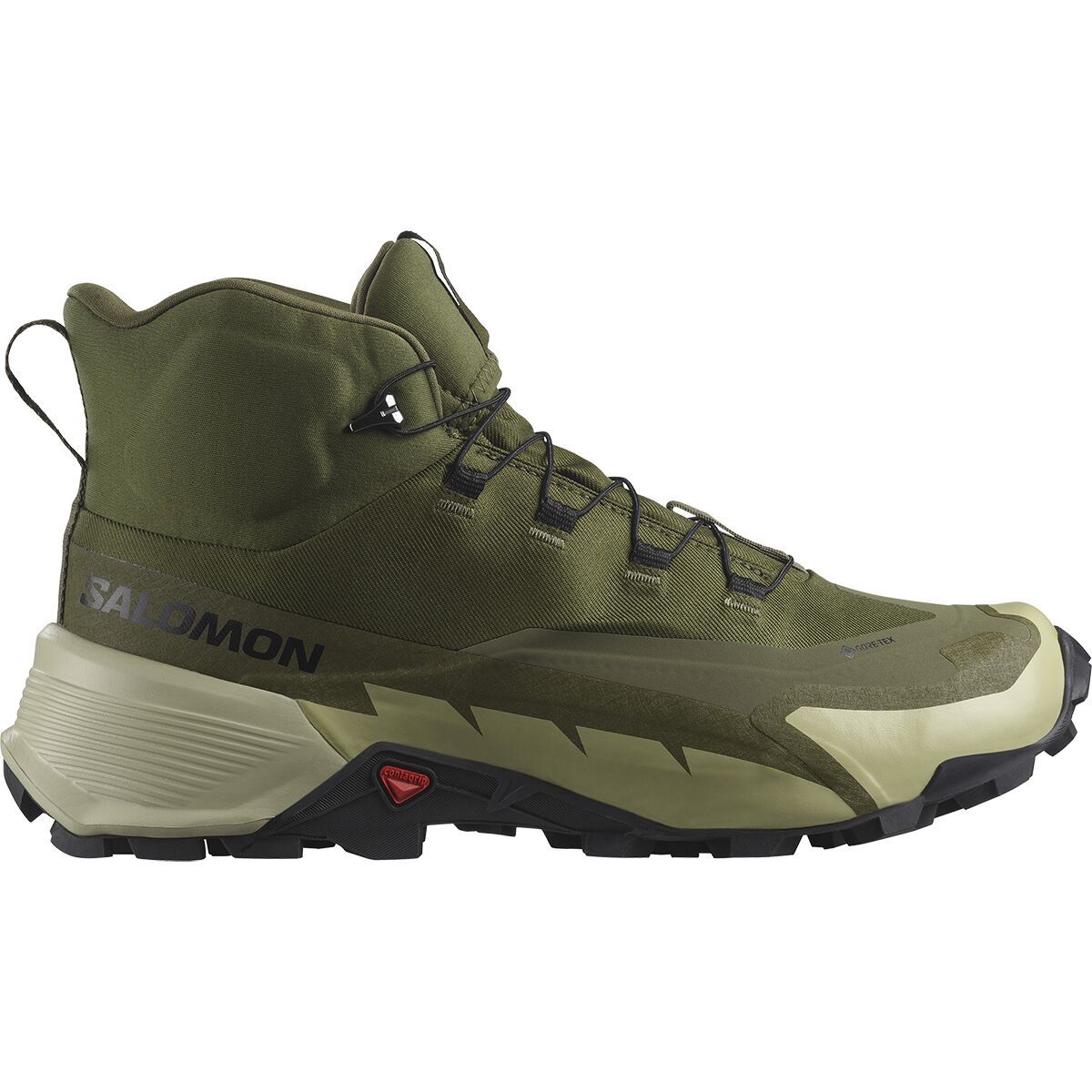 Salomon Cross Hike 2 Mid GTX Boot - Men's Olive Night/Moss Gray/Black, US 12.5/UK 12.0
