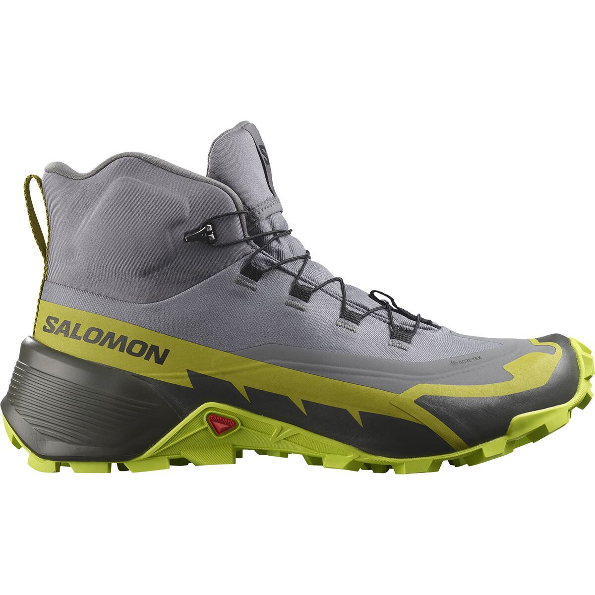 Salomon Cross Hike 2 Mid GTX Boot - Men's Quiet Shade/Acid Lime/Golden Lime, US 11.0/UK 10.5