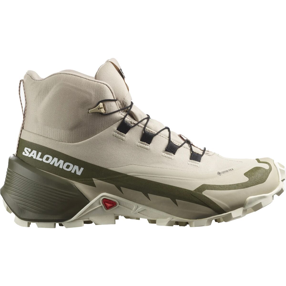 Salomon Cross Hike 2 Mid GTX Boot - Women's Feather Grey/Olive Night/White, US 11.0/UK 9.5