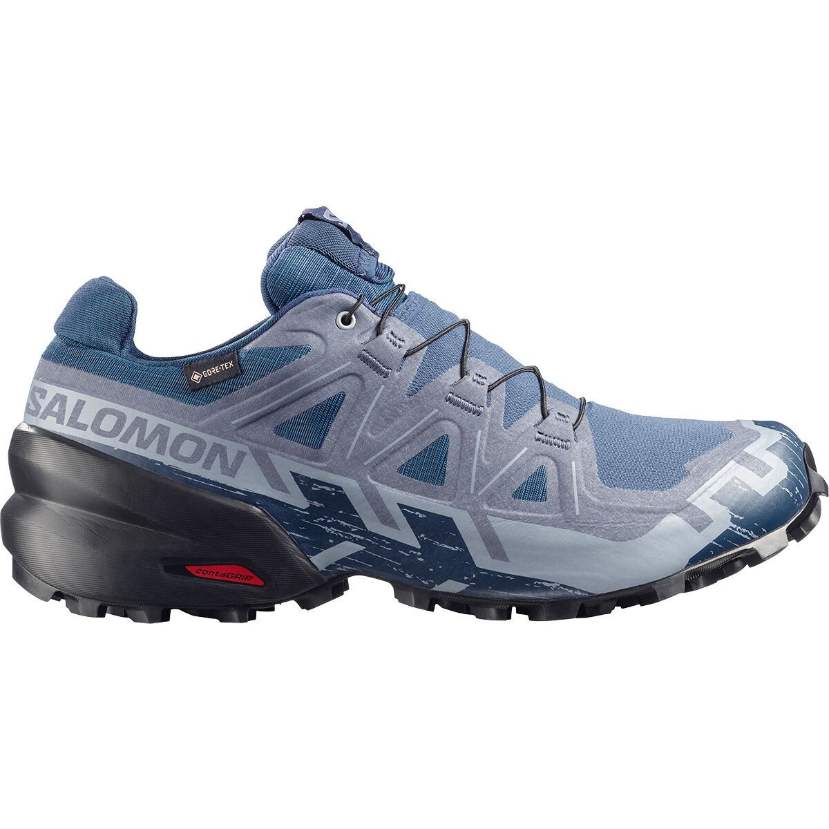 Image of Salomon Speedcross 6 GTX Trail Running Shoe - Men's Spellbound/Black/Tradewinds, US 10.5/UK 10.0