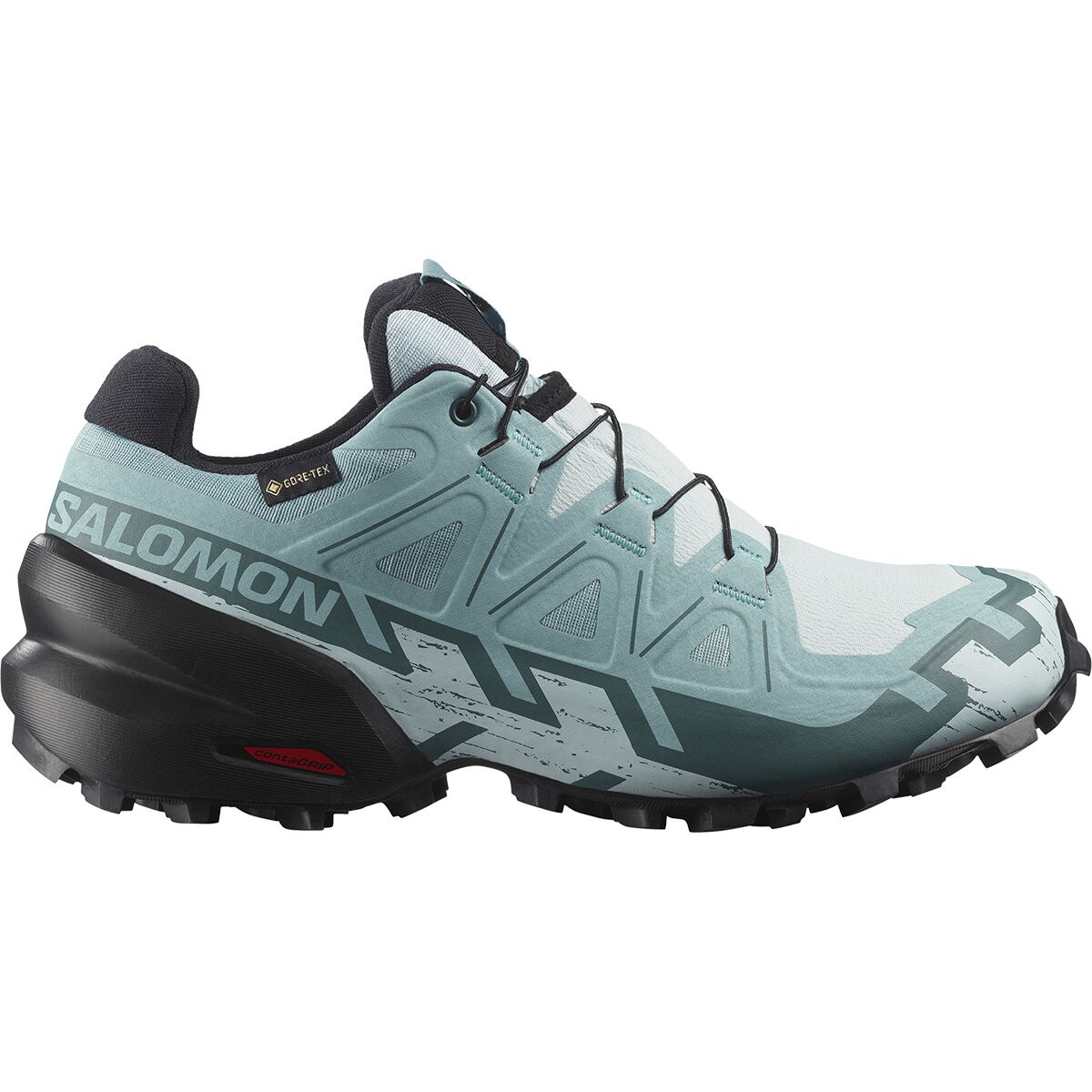 Image of Salomon Speedcross 6 GTX Trail Running Shoe - Women's Ballad Blue/Black/Tourmaline, US 6.0/UK 4.5