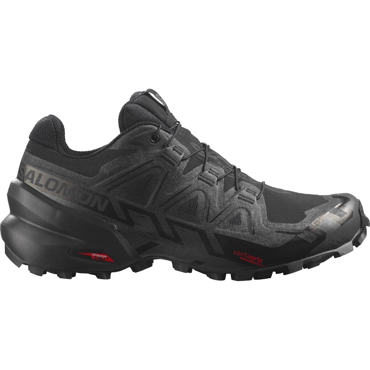 Image of Salomon Speedcross 6 GTX Trail Running Shoe - Women's Black/Black/Phantom, US 7.5/UK 6.0