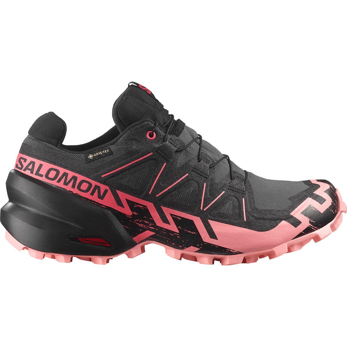 Image of Salomon Speedcross 6 GTX Trail Running Shoe - Women's Nine Iron/Black/Flamingo Pink, US 7.0/UK 5.5