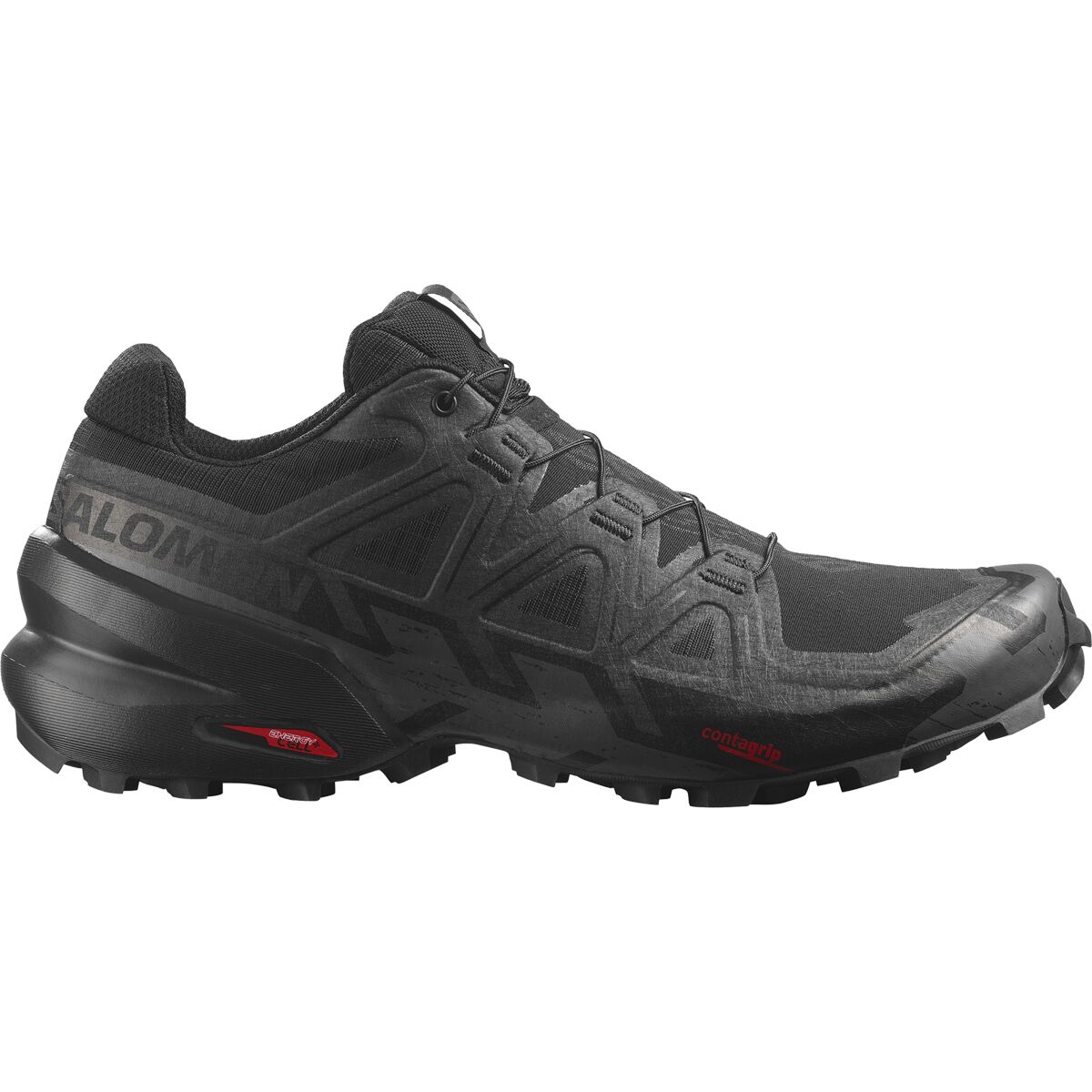 Image of Salomon Speedcross 6 Trail Running Shoe - Men's Black/Black/Phantom, US 12.0/UK 11.5