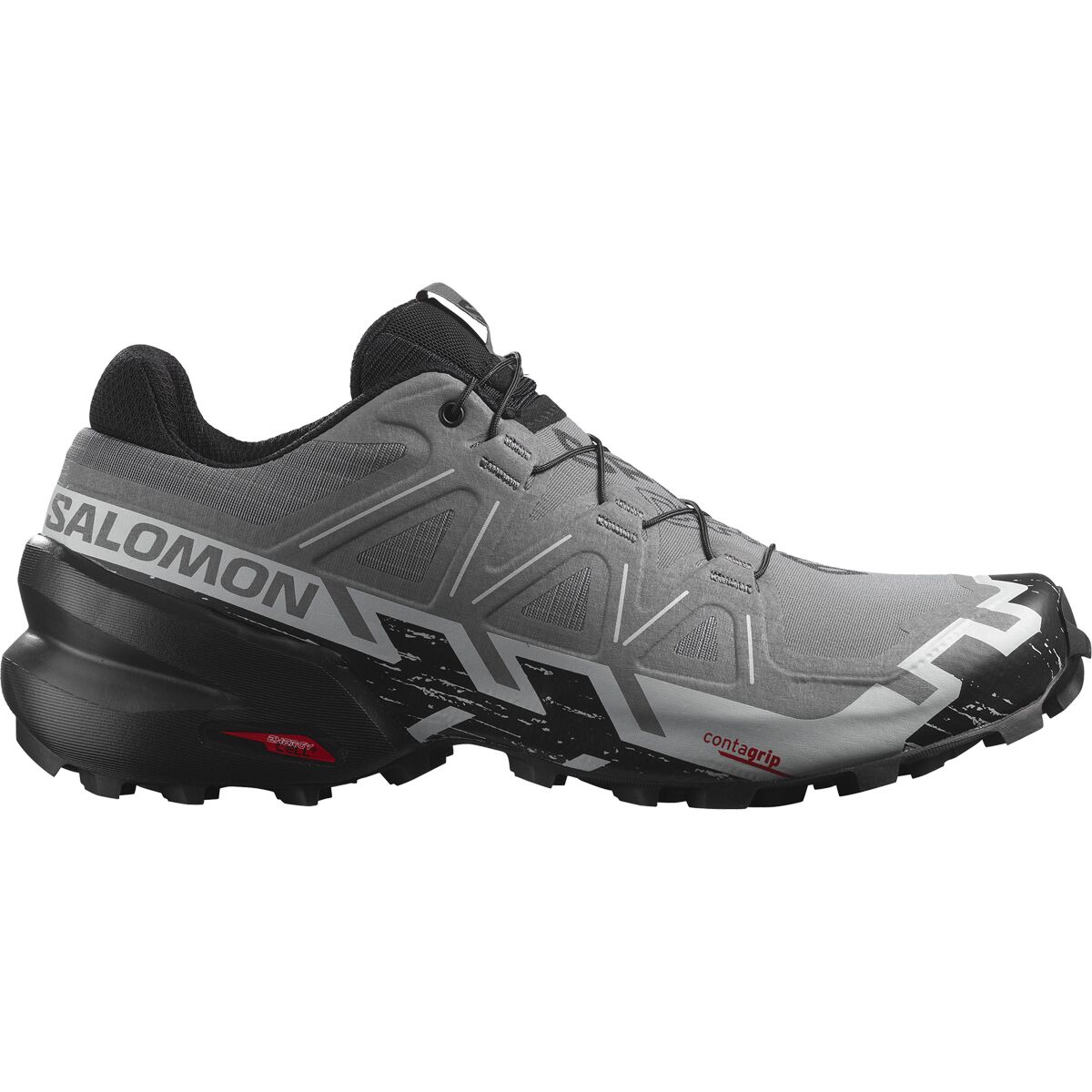Image of Salomon Speedcross 6 Trail Running Shoe - Men's Quiet Shade/Black/Pearl Blue, US 10.5/UK 10.0