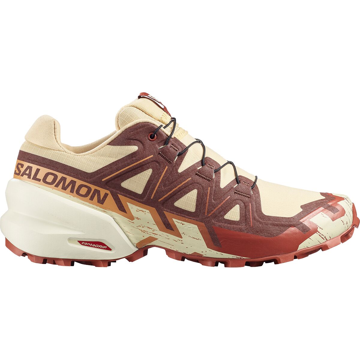 Image of Salomon Speedcross 6 Trail Running Shoe - Men's Sahara Sun/Transparent Yellow, US 12.0/UK 11.5