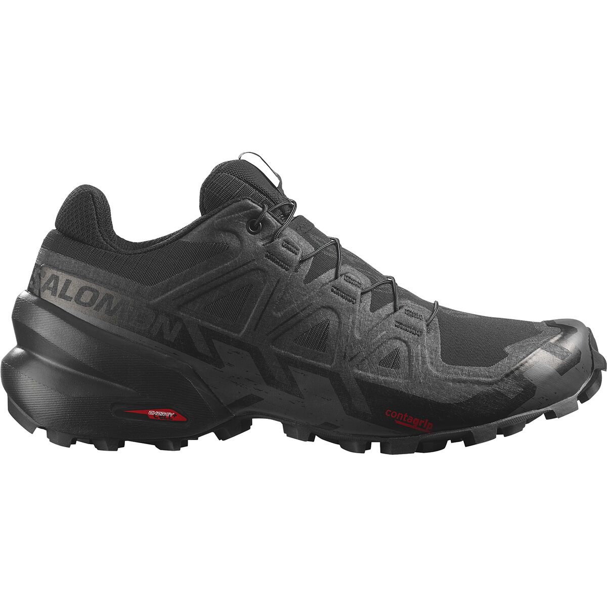 Image of Salomon Speedcross 6 Trail Running Shoe - Women's Black/Black/Phantom, US 9.0/UK 7.5