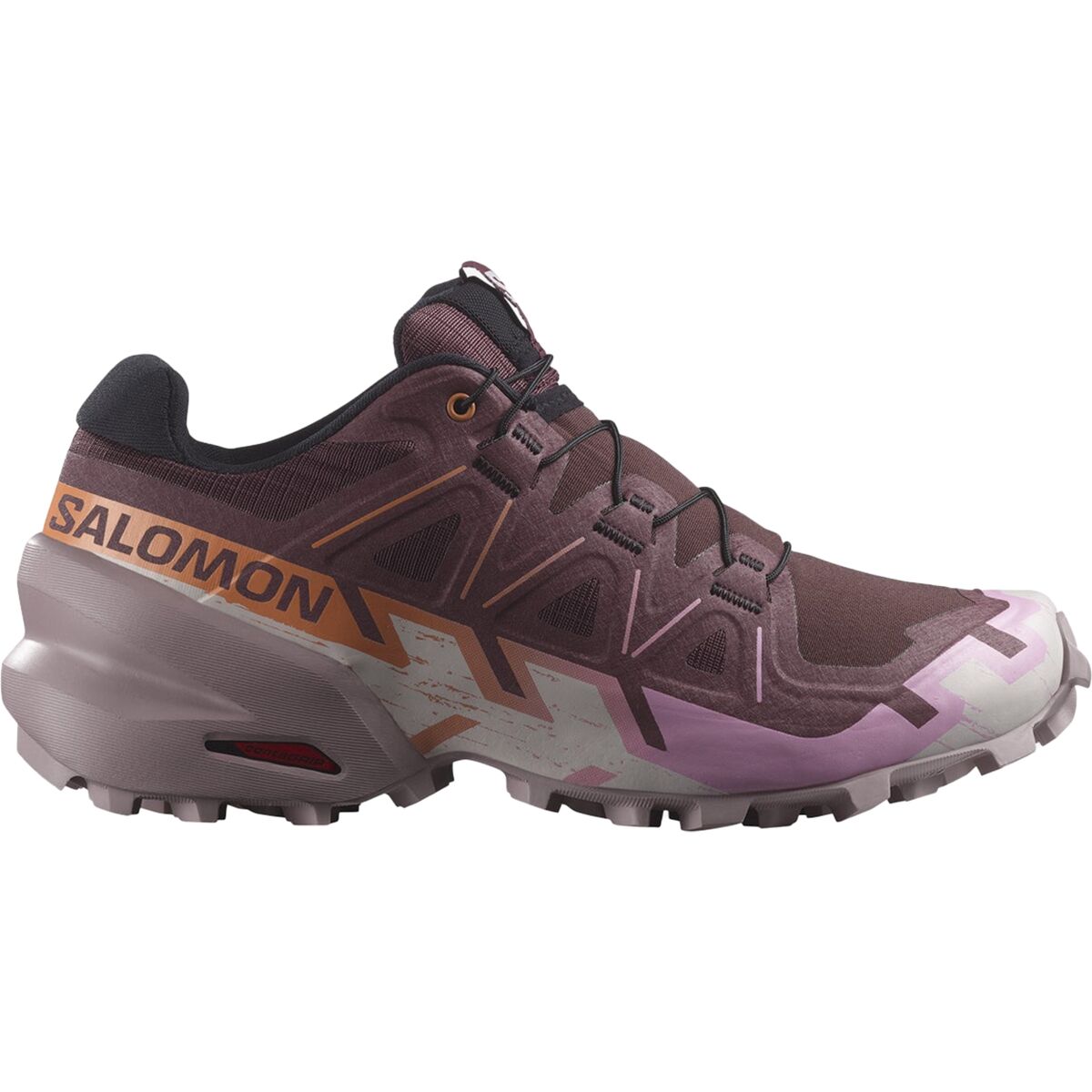 Image of Salomon Speedcross 6 Trail Running Shoe - Women's Catawba Grape/Papaya/Deauville Mauve, US 7.0/UK 5.5