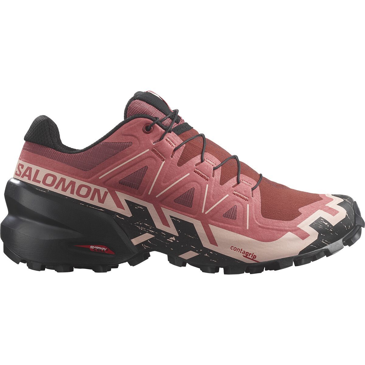 Salomon Speedcross 6 Trail Running Shoe - Women's Cow Hide/Black/English Rose, US 11.0/UK 9.5