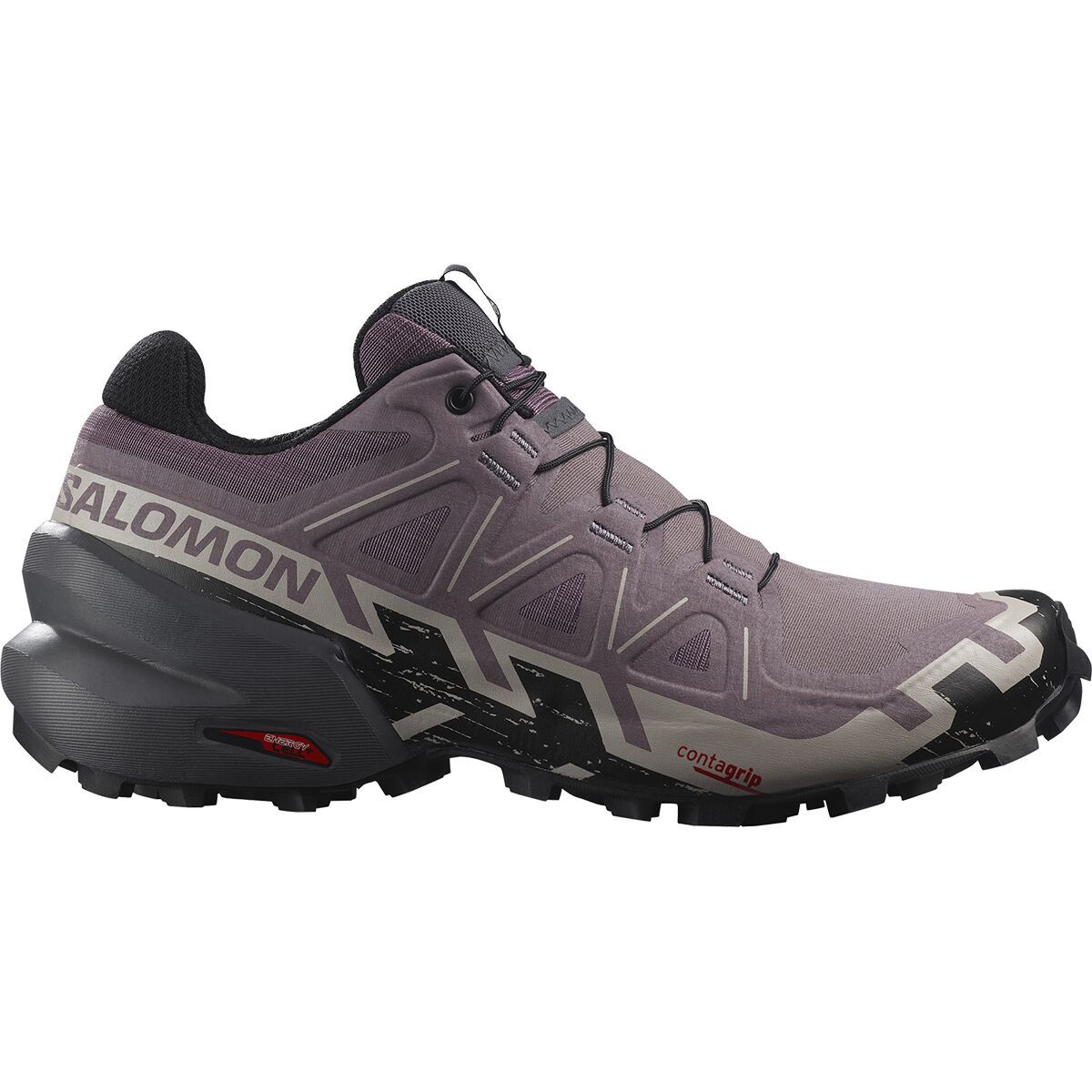 Salomon Speedcross 6 Trail Running Shoe - Women's Moonscape/Black/Ashes of Roses, US 6.0/UK 4.5