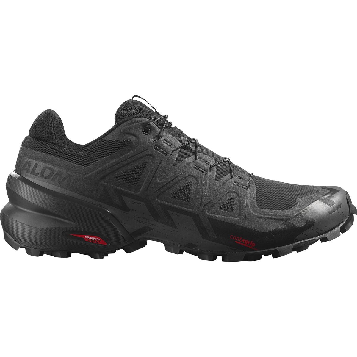Salomon Salomon Speedcross 6 Wide Trail Running Shoe - Men's Black/Black/Magnet, US 10.5/UK 10.0
