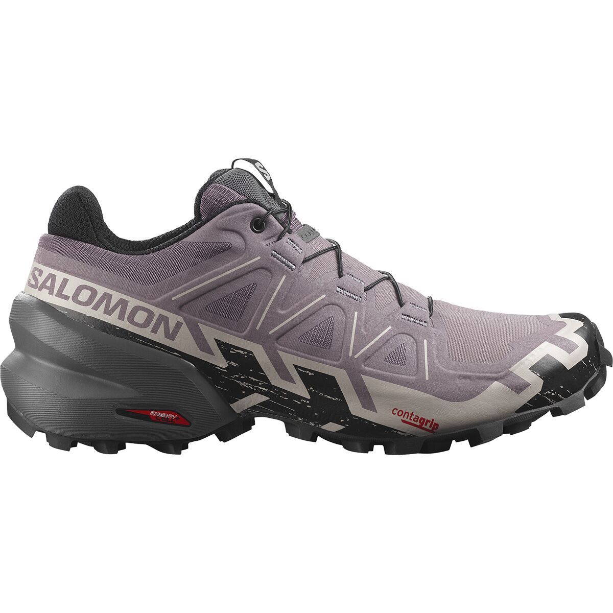 Salomon Speedcross 6 Wide Trail Running Shoe - Women's Moonscape/Black/Ashes of Roses, US 10.5/UK 9.0