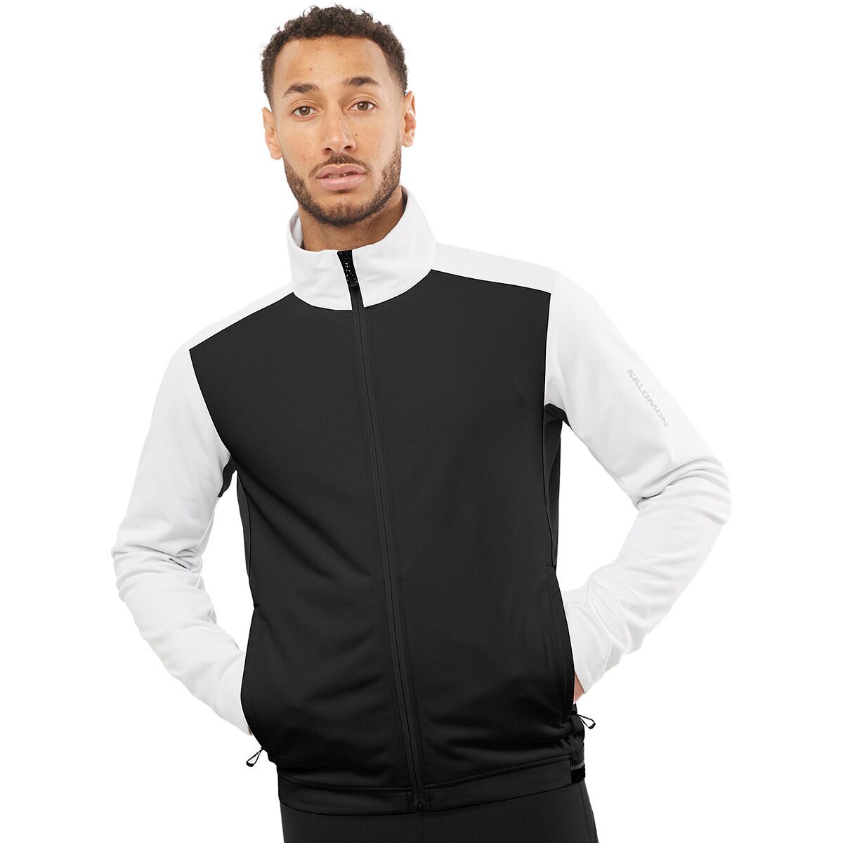 Salomon GORE-TEX Windstopper Softshell Jacket - Men's White/Deep Black, XL