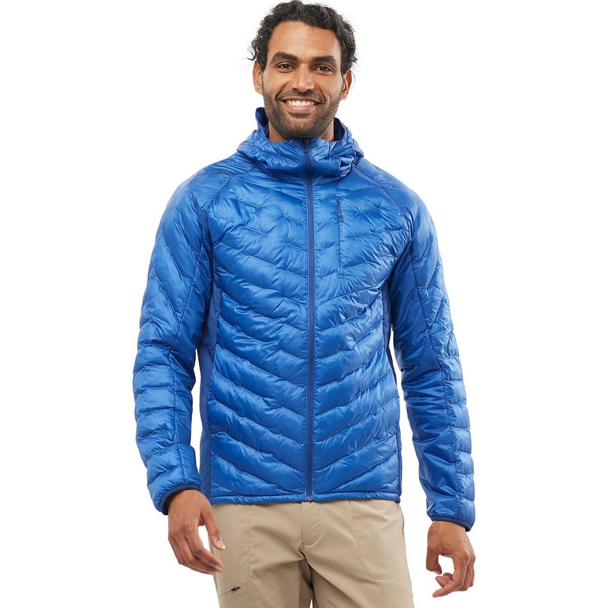 Salomon Outline Primaloft Hooded Jacket - Men's Nautical Blue/Navy Peony, M